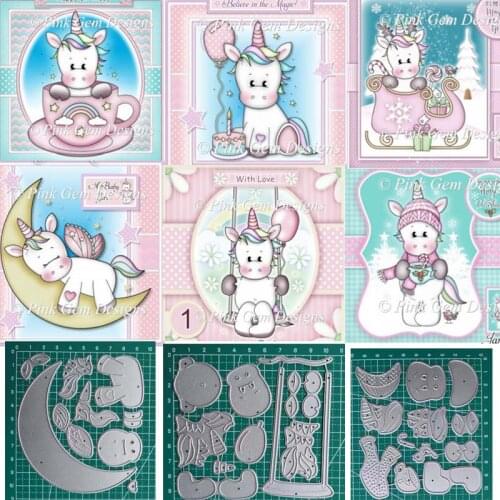 2021 new unicorn die for christmas diy Scrapbooking Photo Birthday Decorative Embossing Paper Card Crafts Die 2021