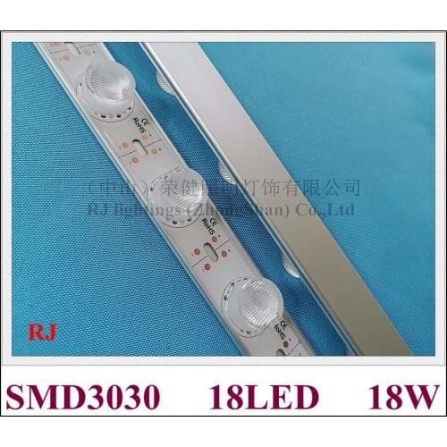 Led light bar with lens rigid strip module for lighting box SMD3030 1010mmX28mm 18 LED 18W DC12V aluminum IP65 waterproof