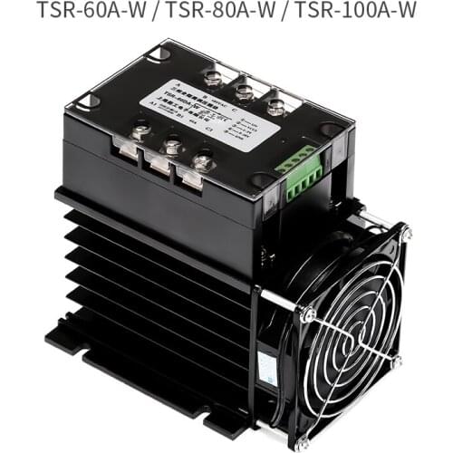 Three-phase Voltage Regulator Fully Isolated AC Power Modulation Module SCR Controlled Heating 100A Dimming Temperature Adjustme