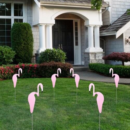 Garden Decoration Colorful Swirl Bird Flamingo Wind Spinner Outdoor Garden Yard Spin With The Breeze Decoration Furnishings