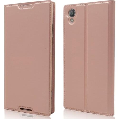 Ultra Slim Magnetic Case For Sony Xperia XA1 Plus Flip Stand Cover with card slots Fundas Protective Shell