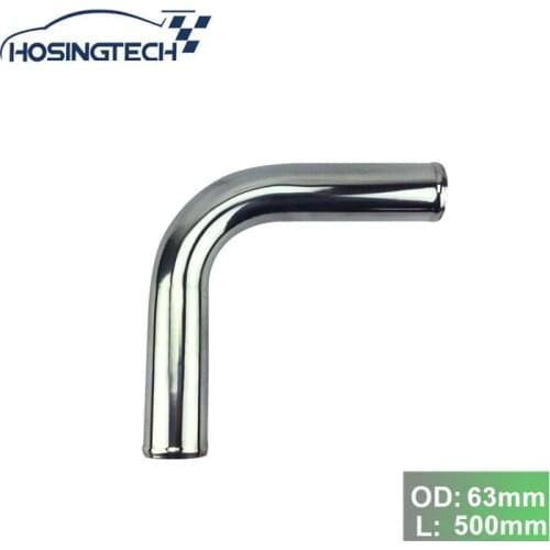 HOSINGTECH-Racing Cold Air Intake Pipe Diameter 63 mm Length 500mm 90 Degree Elbow Aluminum Pipe