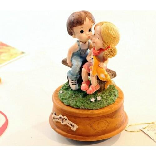 Rotating music box birthday wedding Christmas gift girlfriend gifts for friend and home decoration free shipping