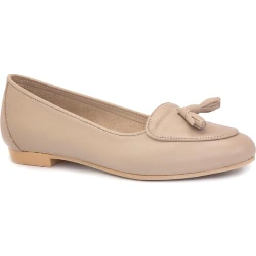 Gedikpasalı 206 Mink 2021 Summer Season Women Shoes Real Cow Leather Tassels Ballerina Breathable Elevator Daily Casual Use Loafer