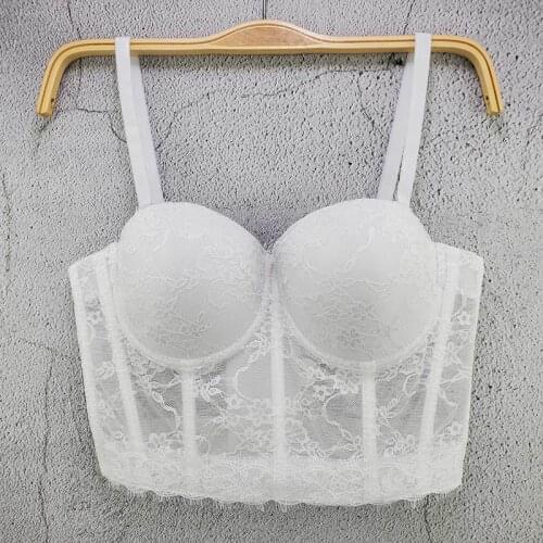 Atosare Womens Fashion White Crop Top Summer Lace Flowers Top Female Basic Camisole