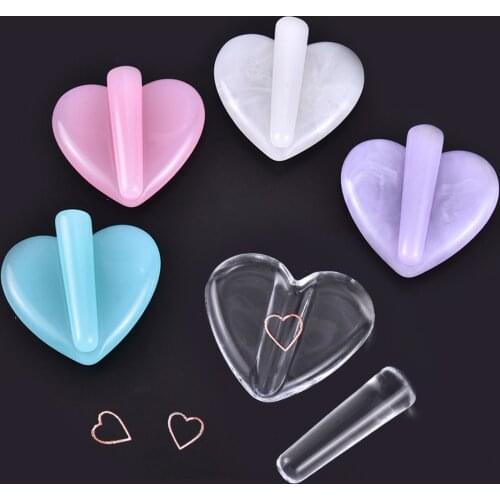 1Pc Heart Shape Metal Frame Bend Curve Making Model Nail Art Metal Slice Rivet Embossed Mold DIY Design Manicure Tool
