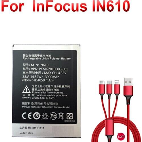 Battery IN610 for InFocus IN610 6.3 inch with good quality +USB cable