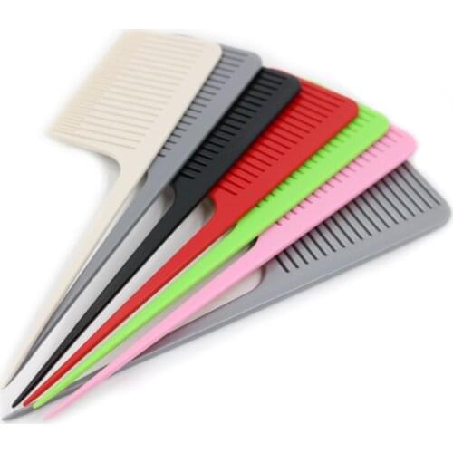Anti-static large oil hair comb large oil head plastic pointed tail comb color hairdressing tools