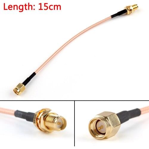 Artudatech 5PCS 15cm/50cm RG316 Cable SMA Male Plug To RP.SMA Female Plug Bulkhead Pigtail Connector Parts