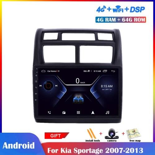 9 inch Android Multimedia Player For Kia Sportage 2007-2013 Car Bluetooth IPS GPSRadio Stereo Wifi Navigation DSP Car