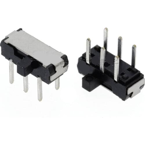 Free shipping 200PCS MSK22D18 MSK-22D18 DIP 6PIN 2P2T toggle switch side slide switches ROHS