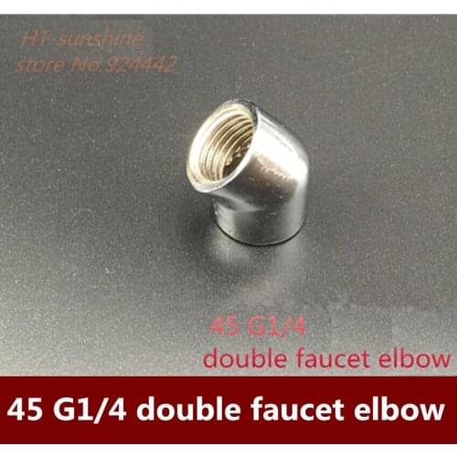 Free shipping Computer water cooled internal and external thread elbow 45 degree double inner wire elbow
