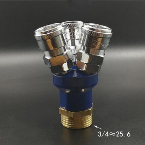 3 Ways 3/4" BSP Male C Type Air Hose Quick Coupler Socket Connector Normal Quality Non-locking