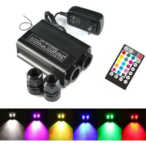 32W DIY Led Light Source driver RGBW 12V Musical Sound Audio Illuminator Engine w/RF Remote controller Double head Star SKY DIY