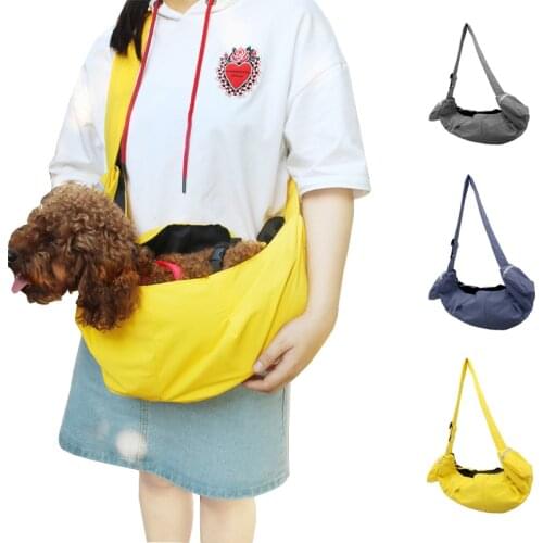 Canvas Blank Outdoor Soft Pet Carrier Pocket Cute Dog Sling Bag For Small Animal Shoulder Bag Backpack Cat Travel Bag