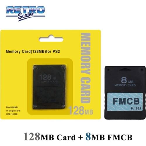 128MB Save Game Function Memory Card for PS2 and V1.953 FMCB Free McBoot Card 8MB/16MB/32MB/64MB for PS2