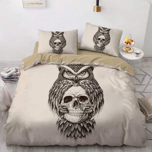 Classic Bedding Set Duvet Cover Set Quilt Covers Sets Comforter Case Full Twin Single Double Size 3D Skull Home Textile