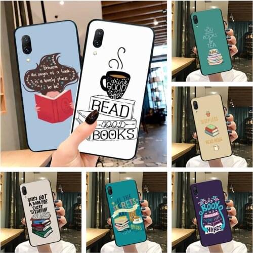 Reading Books Tea Phone Case For Vivo Y91c Y17 Y51 Y67 Y55 Y7s Y81 Y19 Y97 Y93 V17 vivos5