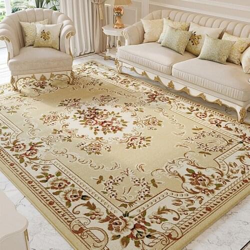 European Style Bedroom Living Room Carpet Non-slip Blanket Household Thick Parlor Coffee Persian Rug Large Decor Table Rug Floor