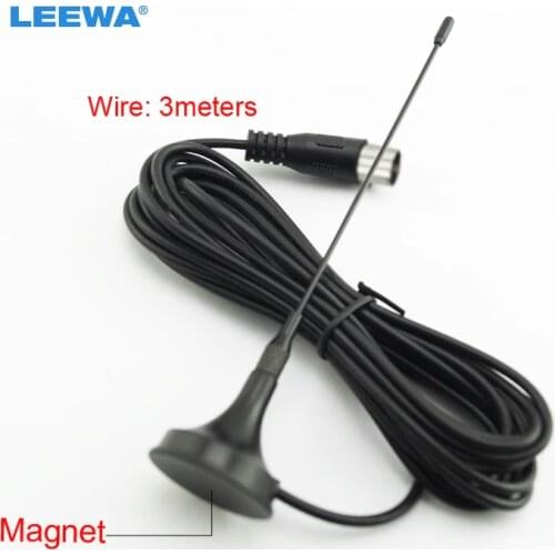 LEEWA Car Home Digital Aerial TV Antenna IEC Connector With Magnet Base #CA919