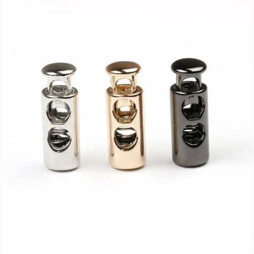Metal Stoppers Cord Locks Toggle Claps Buckle Sportswear Shoelace Windbreaker Paracord Lanyard Accessories 100pcs