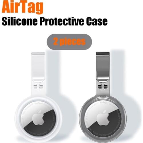 Soft Silicone Rugge Transparent Case For Apple Airtags Protective Cover For Apple Locator Tracker Anti-scratch Anti-lost Device