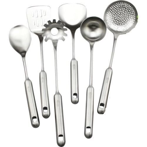 NSF 18-10 Kitchen Utensil Set, 6 Essential Utensils for Easier Cooking, Baking, Grilling and Serving With Bonus Holder Stand