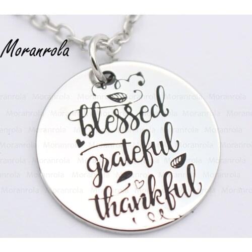 New arried" Blessed Grateful Thankful "Copper necklace Keychain,charm Thanksgiving Jewelry Grateful Blessed gift Fall Harvest