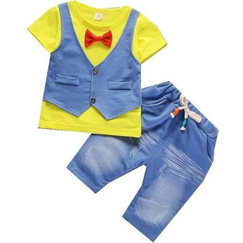 New Summer Children Fashion Clothes Suit Baby Boys Girls Casual T-Shirt Shorts 2Pcs Sets Toddler Cotton Clothing Kids Tracksuits