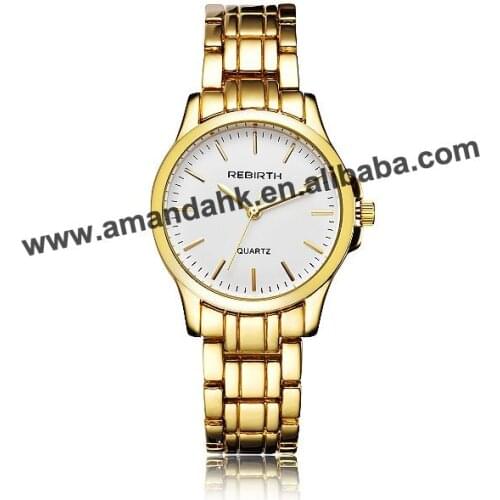Wholesale Fashion Alloy Bangle Round Watch Hot Sale Golden Quartz Wrist Watch Cute Lady Women Men Watches RE116