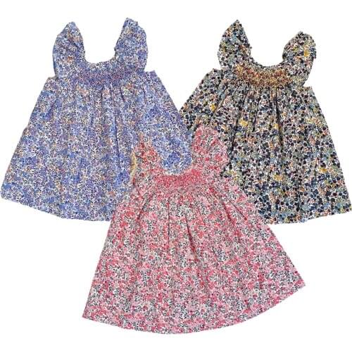 Embroidery Dress Brand Cotton Summer Linen Clothing European America Toddler Kids Girl Dress Baby Girls Dresses Princess Girls