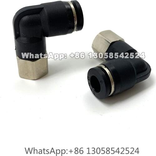 1/8” Female Thread Type 6mm 8mm Pneumatic Elbow Connector, Pipe Fitting Elbow Connector Corrosion Resistance