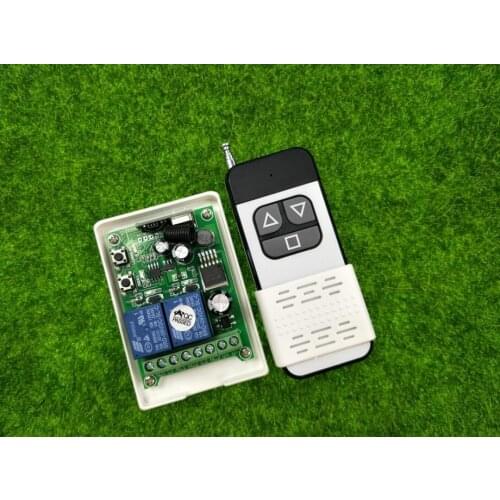 DC12V 24V 36V 48V 2CH Wireless remote control switch Motor forward inversion forward/reverse/stop for- shutters/gate/projection
