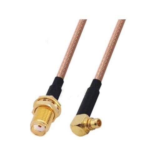 SMA Female to MMCX Male Right Angle Connector Pigtail Jumper RG316 Cable 50 ohm