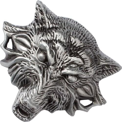 Cool Fashion Western Cowboy Rodeo 3D Wolf Head Belt Buckle For Men Boys Fashion Jeans Accessories for belt