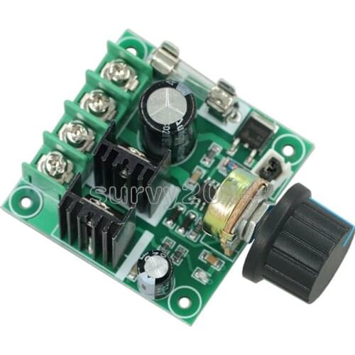 12V-40V 32V 10A Auto PWM DC Motor Speed Controller Regulator Governor with Knob Switch Volt Regulator Dimmer 400W Board Module