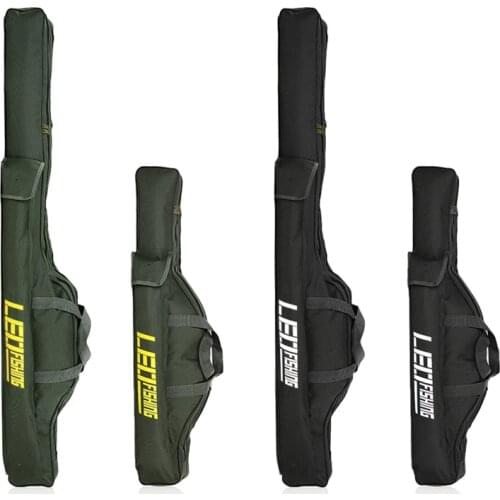 LEO Fishing Bags Portable Folding Fishing Rod Carrier Canvas Fishing Pole Tools Storage Bag Case Fishing Gear Tackle