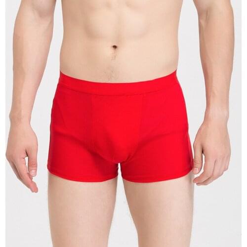 Silk boxers mens original big red loose sports boxers mulberry silk big breathable shorts 9068