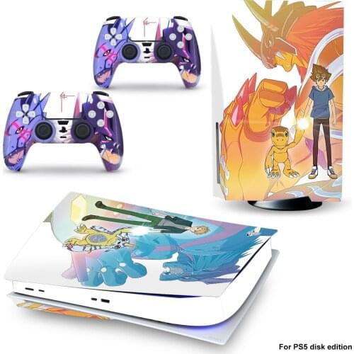 Taiyi Style PS5 Disc Edition Skin Sticker for Playstation 5 Console & 2 Controllers Decal Vinyl Protective Skins Style 1