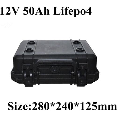 Waterproof 12v 90Ah 80Ah 60Ah lifepo4 battery pack lfp lifepo PP case High capacity for ups backup dc power lights + 5A charger