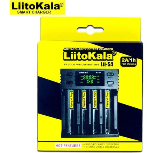 Liitokala Lii-S2 Lii-S4 Battery Charger, Charging 18650 18350 18500 16340 10440 14500 26650 1.2V AA AAA NiMH Battery