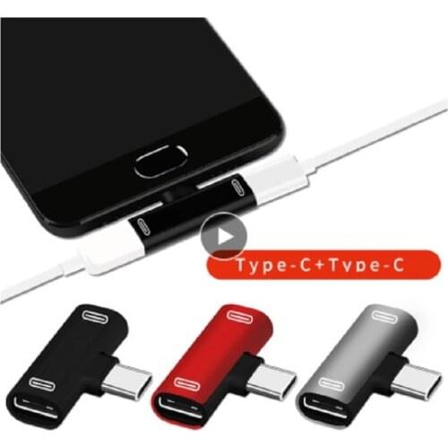 3 In 1 USB To Type-C Alloy Casing Adapter USB Type-c Charging Cable Charger Earphone Converter For Xiaomi 8 Mi 6 Headphone Adapt
