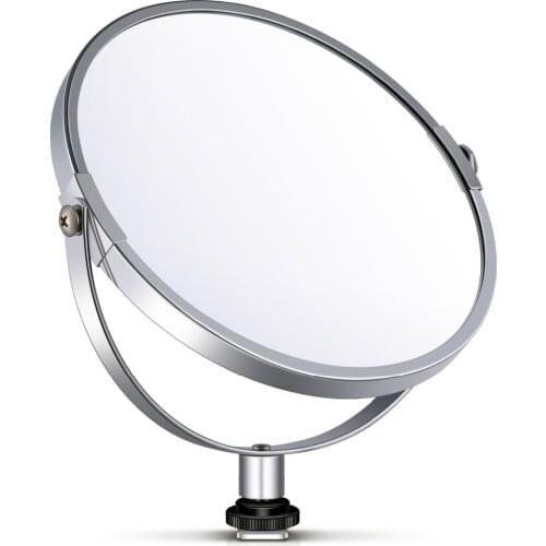 Neewer 6-8 inches/15.2-20 cm Glass Double-sided Selfie Magnified Circular Makeup Mirror with Adapter for 14/18 inches Ring Light
