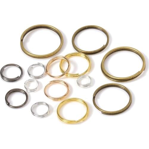 200pcs 5/6/8/10/12/14mm Open Jump Rings Double Loops Gold Silver Color Split Rings Connectors For DIY Jewelry Making Components