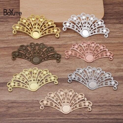 BoYuTe (50 Pieces/Lot) 29*55MM Metal Brass Filigree Findings Diy Hand Made Jewelry Accessories Parts