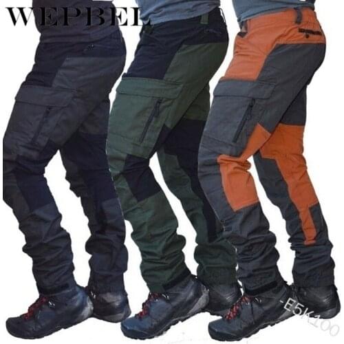 WEPBEL Casual Training Cotton Breathable Multi Pocket Military Army Camouflage Cargo Pants Trousers for Men Airborne Trousers