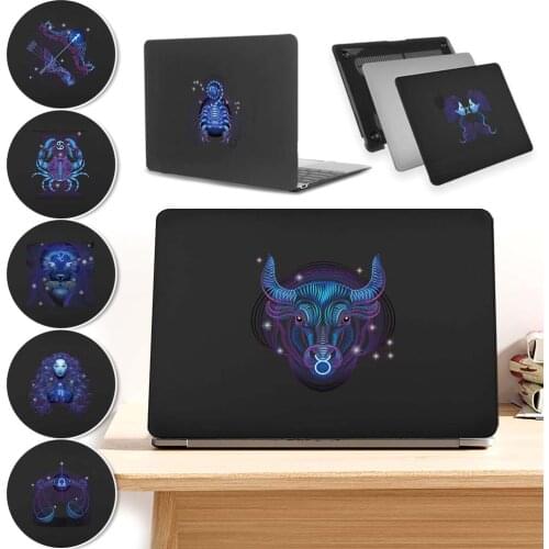 Laptop Cases for Apple Macbook Air 13" A2337 M1 2020 Air 11" Air 13" Macbook 12" A1534 Matte Black Zodiac Pattern Computer Case