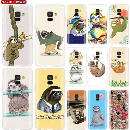 Phone Case for Samsung galaxy A21 A31 A41 A51 A71 A90 A80 A70 A60 A50 A40 A30 A20 A10 Matte soft Cases retro social Sloths