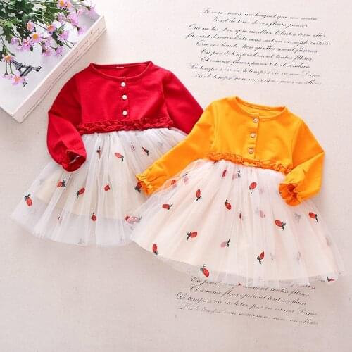 Roupas Infantis Cartoon figure Melario Girls Dresses 2019 Fashion Kids Dress Cartoon Long Sleeve Princess Childrens Clothing