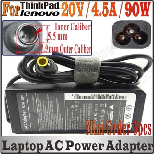 DHL Shipping 50pcs 20V 4.5A AC Power Adapter Charger For lenovo/thinkpad PA-1650-161 PA-1650-171 3000 C100 C200 SL400 SL500 w500